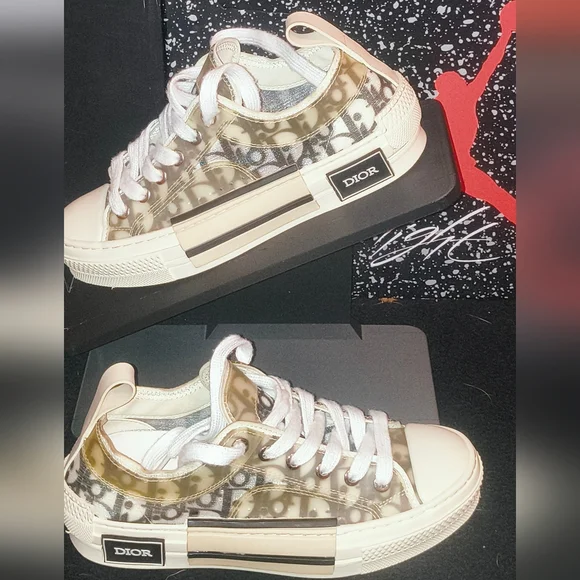 Dior Low Top Logo Sneaker - Beige Monogram - Picture 7 of 11